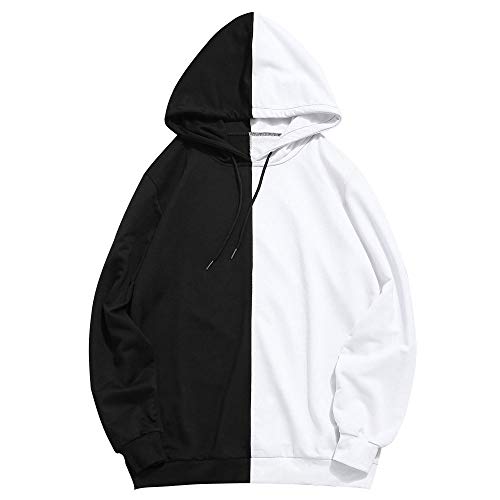 SHOBDW Liquidación Venta Sudaderas Hombre Rebajas Con Capucha Y Cremallera Chaqueta Hoodie Blanket Suelto Talla Grande Cuello O Pullover Hoodie Sweatshirt Suave Otoño e Invierno(Black,M)