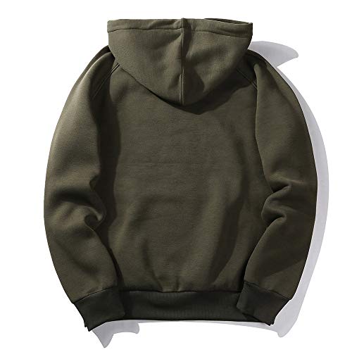 SHOBDW Sudaderas Hombre Con Capucha Y Cremallera Barato Chaqueta Deportiva Suelto Talla Grande Cuello O Pullover Hoodie Sweatshirt Cálido Suave Otoño e Invierno Liquidación Venta (S)