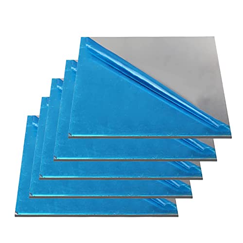 SHOUCAN Espesor De Placa De Aluminio 6061 2-5 mm, 5 Piezas Hoja De Aluminio De 100X100 mm Material Duradero Y Práctico,100×100×2mm