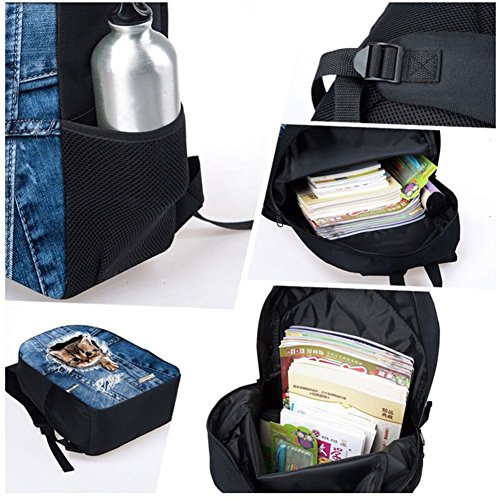 Showudesigns - Bolsas para libros para niñas y niños, Rottweiler. (Negro) - Z-L3501C6-13