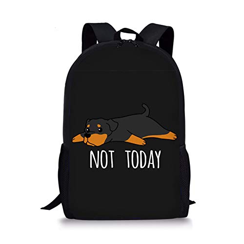 Showudesigns - Bolsas para libros para niñas y niños, Rottweiler. (Negro) - Z-L3501C6-13