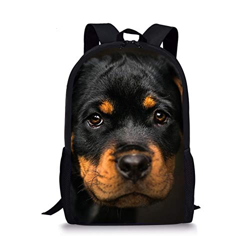 Showudesigns - Mochila infantil para colegio, para niñas y niños, Rottweiler. (Negro) - Z-LH1194C-9