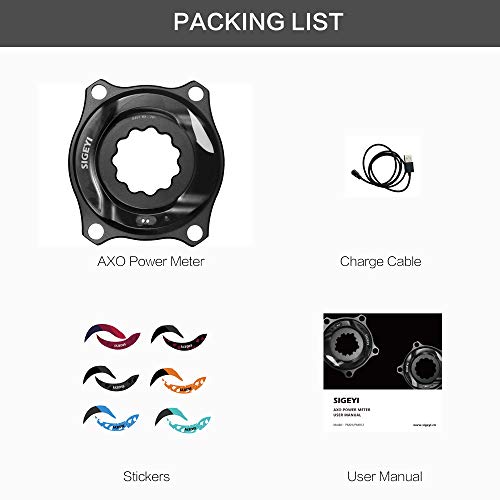 SIGEYI - Medidor de potencia para bicicleta de carretera AXO 110BCD para ROTOR 3D30 3DF 3D Power Meter manivela (ROTOR 110BCD 4 agujeros)