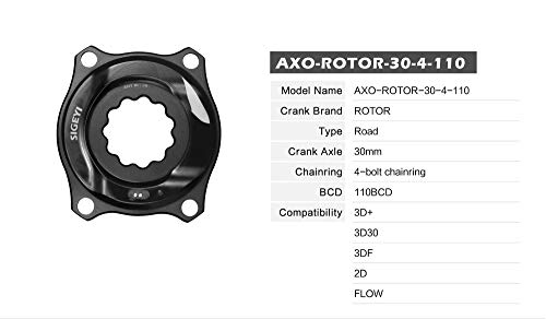 SIGEYI - Medidor de potencia para bicicleta de carretera AXO 110BCD para ROTOR 3D30 3DF 3D Power Meter manivela (ROTOR 110BCD 4 agujeros)