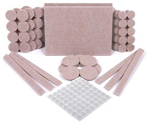 SIMALA Protectores para patas de mesa. Fieltros adhesivos y topes de goma adhesiva. Protector adhesivo para patas de sillas, fieltro para sillas de 5mm de grosor y más durabilidad (124)