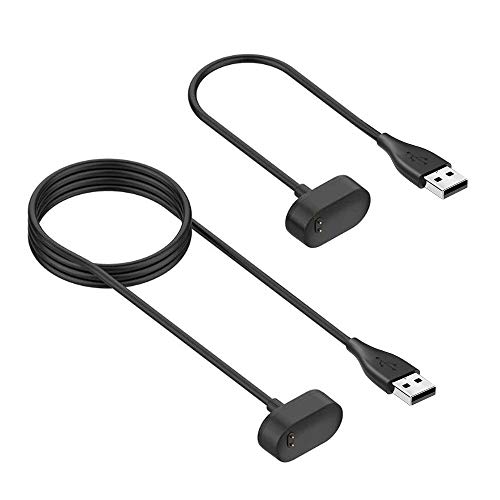 Simpeak Cargador Compatible con Fitbit Inspire/Inspire HR/Fitbit Ace 2 (2 Piezas), Cable de Carga USB de Repuesto Adaptador de Cargador Compatible con Fitbit Inspire-100cm + 30cm