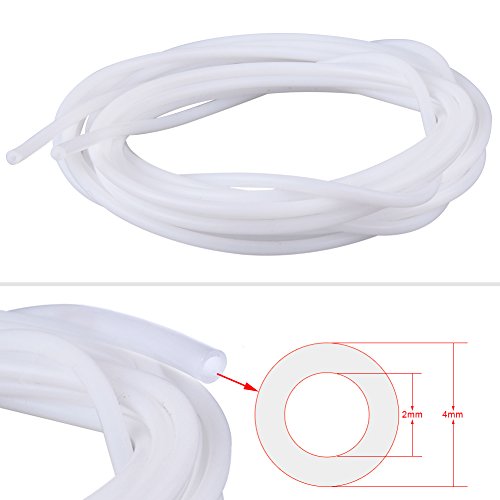 SIQUK Tubo de teflón PTFE de 2 piezas(2 metros) 4 piezas de ajuste rápido PC4-M6 4 piezas de ajuste neumático recto PC4-M10 para conectar la impresora 3D Filamento de 1.75 mm