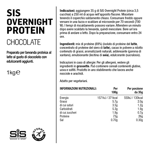 Sis - Rego Overnight Protein Chocolate, color chocolate