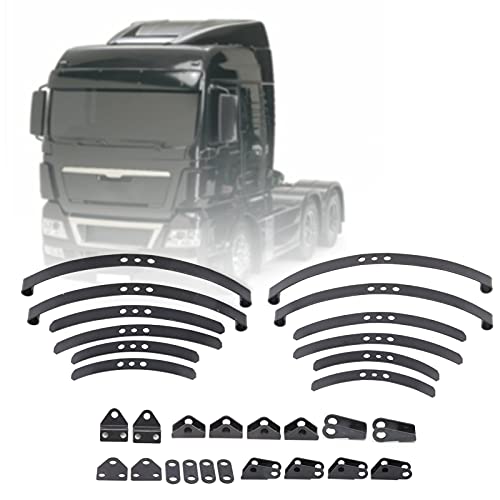 Sistema de Suspensión de Ballesta Delantera Trasera, Suspensión de Ballesta Tipo Ballesta Acero Resistente a Impactos de Alta Resistencia para Tractor RC 1/14 para