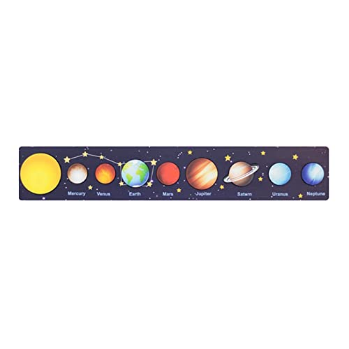 Sistema Solar Puzzle Juguete Planetas de Madera Jigsaw Thinking Training Juguetes Educativos Grandes Regalos Decoración de la Habitación para Niños