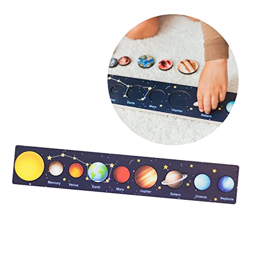 Sistema Solar Puzzle Juguete Planetas de Madera Jigsaw Thinking Training Juguetes Educativos Grandes Regalos Decoración de la Habitación para Niños