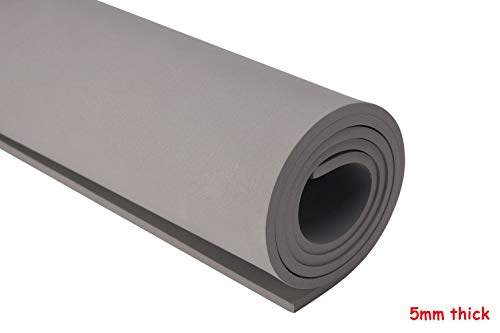 Sixam Hojas de Espuma EVA para niños Modelo Cosplay Craft 13"× 39" Grosor 1-10mm Gris