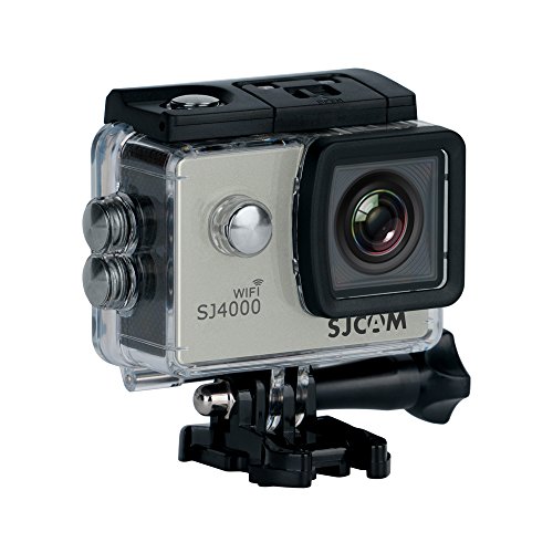 SJCAM SJ4000 WiFi - Videocámara deportiva (LCD 2", 1080p, 30 fps, sumergible hasta 30 m), color plata, -[Versión español]