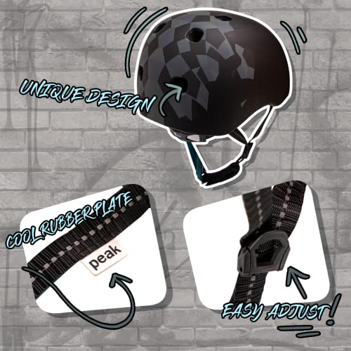 Skater Helmet (Black Square, M/L)