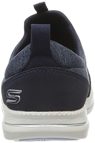 Skechers City Pro-What A Vision, Zapatillas Sin Cordones Mujer, Multicolor (NVY Black Heathered Mesh/Durabuck/Hot Melt/White Trim), 37 EU