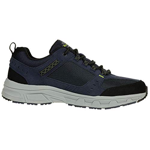 Skechers Oak Canyon, Zapatillas Hombre, Multicolor (NVLM Black Leather/PU/Mesh/Trim), 41 EU