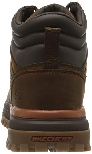 Skechers Parte Superior Media con Cordones, Zapatillas Hombre, marrón Oscuro, 46 EU