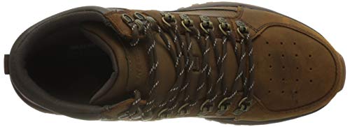 Skechers Parte Superior Media con Cordones, Zapatillas Hombre, marrón Oscuro, 46 EU