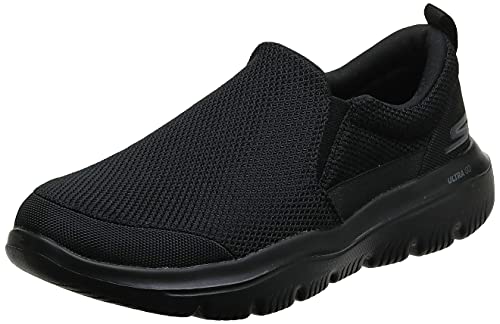 Skechers Performance Go Walk Evolution Ultra-Impec, Zapatillas sin Cordones Hombre, Negro (BBK Black Textile), 46 EU