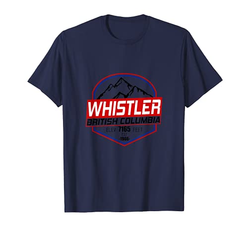 Ski Whistler B.C Canadá Esquí y Bicicleta de Montaña Camiseta