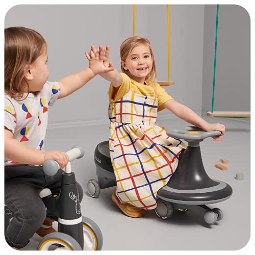 skiddoü TwistCar Bjorg correpasillos giratorio para niños, mantener el equilibrio corporal, cochecito, coche maniobrable a partir de 3 años, hasta 50 kg, gris