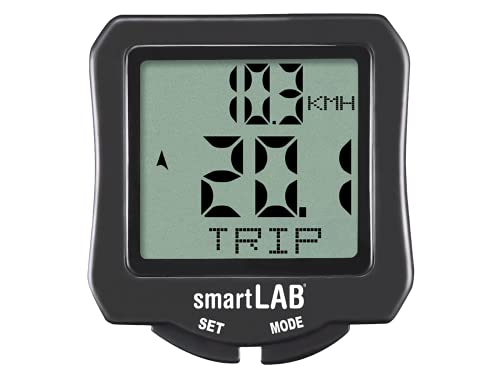smartLAB Ciclocomputador inalámbrico de Bike3 con 16 funciones, pantalla LCD impermeable, compatible con todas las bicicletas.