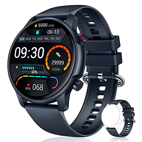 Smartwatch Reloj Inteligente Hombre - Impermeable IP68 Pulsera Actividad Inteligente con Pulsómetro Caloría Monitor de Sueño Podómetro de Actividad 1.32'' Reloj Deportivo Hombre para Android y iOS