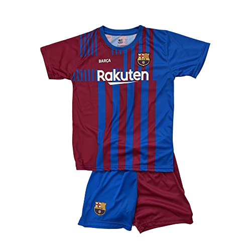 Smarty Shirt2 Kit - Personalizable - Infantil Camiseta y Pantalón FC Barcelona - Replica Oficial - Primera y Segunda Equipación - Temporada 2021/2022