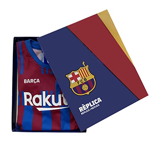 Smarty Shirt2 Kit - Personalizable - Infantil Camiseta y Pantalón FC Barcelona - Replica Oficial - Primera y Segunda Equipación - Temporada 2021/2022