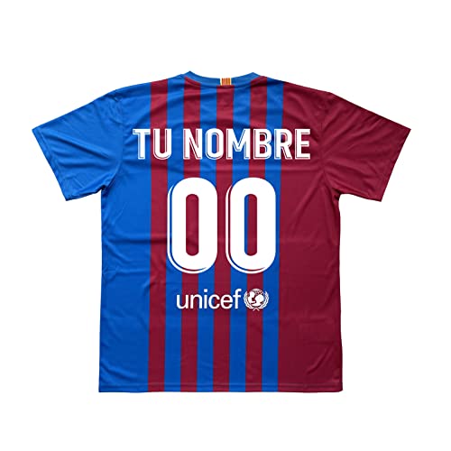 Smarty Shirt2 Kit - Personalizable - Infantil Camiseta y Pantalón FC Barcelona - Replica Oficial - Primera y Segunda Equipación - Temporada 2021/2022