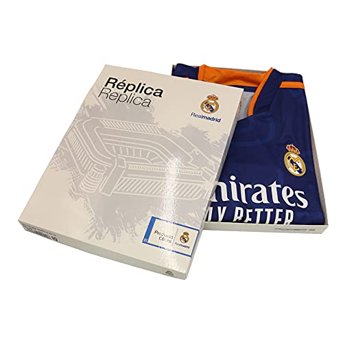 Smarty Shirt2 Kit - Personalizable - Infantil Camiseta y Pantalón Real Madrid - Replica Oficial - Primera, Segunda y Tercera Equipación - Temporada 2021/2022