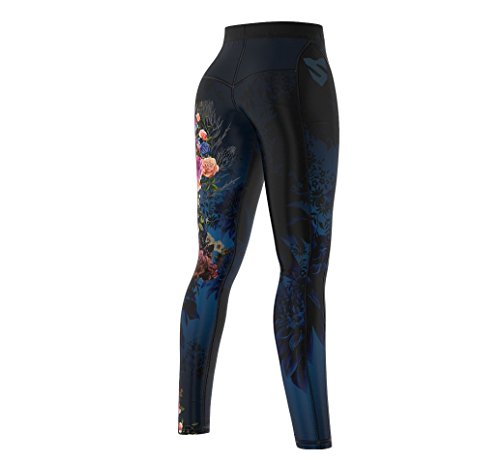 SMMASH Muerte Deportivos Leggins largos Mujer, Mallas Deporte Mujer, Perfecto para Yoga, Fitness, Cross, fit, Correr, Material Transpirable y Antibacteriano, fabricada en la UE (M)