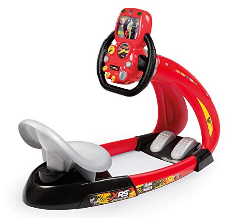 Smoby - Cars XRS - V8 Driver + Soporte para Smartphone - Simulador de conducción Infantil - Volante electrónico - Sons y Luces - 370215