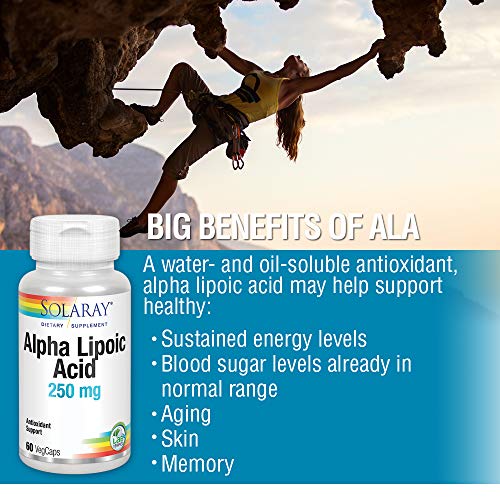 Solaray Alpha Lipoic Acid 250mg | Ácido Alfa Lipoico | 60 VegCaps