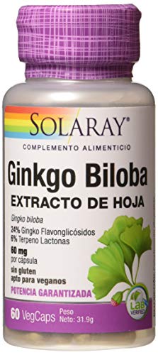 Solaray Ginkgo Biloba 60mg | 60 VegCaps