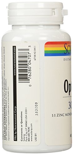 Solaray Optizinc 30mg | Zinc + B6 | 60 VegCaps