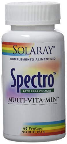 Solaray Spectro Energy! Multi-Vita-Min | Con CoQ-10, mezcla de luteína, hierbas y enzimas | Apto Para Veganos | 60 VegCaps