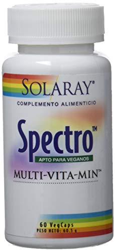 Solaray Spectro Energy! Multi-Vita-Min | Con CoQ-10, mezcla de luteína, hierbas y enzimas | Apto Para Veganos | 60 VegCaps