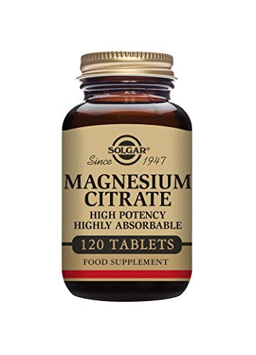 Solgar | Citrato de Magnesio | Ayuda a la Función Muscular | Reduce Cansancio y Fatiga | 120 Comprimidos