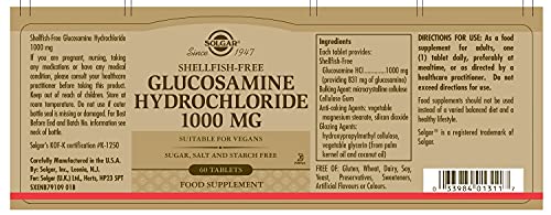 Solgar Glucosamina Clorhidrato 1000 mg Comprimidos - Envase de 60