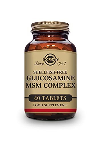 Solgar® Glucosamina MSM Complex para contribuir a la formación de tejido conectivo y colágeno para el hueso y cartílagos- 60 Comprimidos