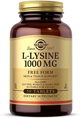 Solgar L-Lisina 1000 mg, Forma Libre, 50 Comprimidos