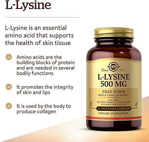 Solgar L-Lisina Cápsulas vegetales de 500 mg - Envase de 50