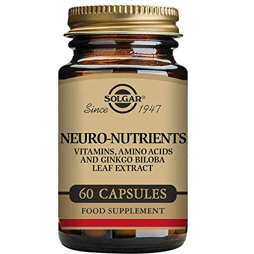 Solgar | Neuro Nutrientes | Combinación Única de Vitaminas Aminoácidos y Extracto de Hoja de Ginkgo Biloba | 60 Cápsulas Vegetales