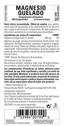 Solgar Oligo Mag Plus Magnesio Quelado, 100 comprimidos