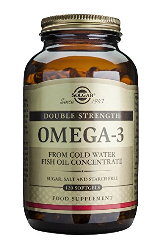 Solgar Omega-3 Doble Ácidos Grasos Poliinsaturados como Triglicéridos Naturales, 120 Cápsulas Blandas