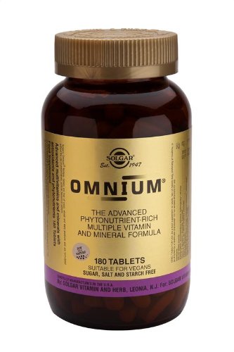 Solgar Omnium Tablets Phytonutrient Complex Multiple Vitamin & Mineral Formula 180 ct