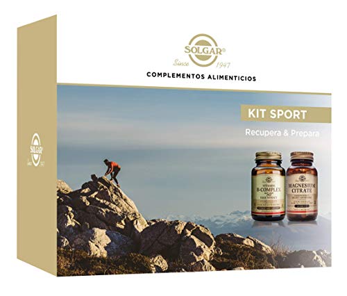Solgar | Pack Deporte | Citrato de Magnesio de 60 comprimidos | Vitamina B-Complex de Alta Potencia con 50 cápsulas vegetales