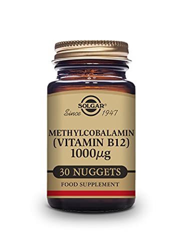 Solgar Vitamina B12 1000 μg (Metilcobalamina), 30 Comprimidos sublinguales y masticables