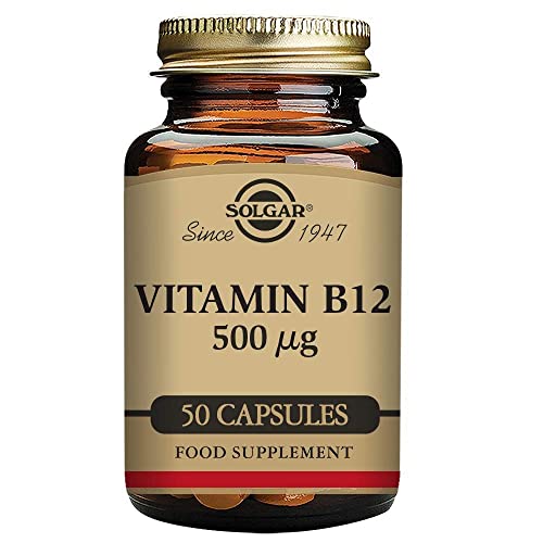 Solgar Vitamina B12 500 µg Cápsulas Vegetales - Envase De, 50 cápsulas